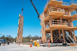 The Lever Architecture Designed Mass Timber Building Sat Atop The World's Largest Seismic Shake Table