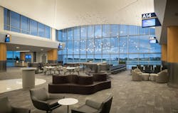 Gerald R. Ford International Airport Phase 1 of expanded Concourse A Interior 6, © Peter McCullough Photo courtesy HKS