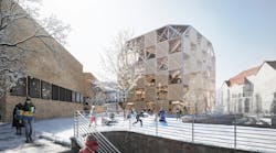 Bjarke Ingels Group designs a mass timber cube structure for the University of Kansas