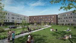 Rendering courtesy Gilbane Development Company, P3 student housing project with 176 units slated for Purdue University Fort Wayne