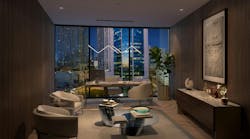Miami's One Twenty Brickell Residences condo tower provides deeded office unit for every buyer. Rendering ARX Creative