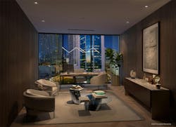 Miami's One Twenty Brickell Residences condo tower provides deeded office unit for every buyer. Rendering ARX Creative