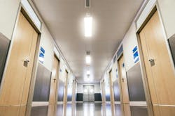 Corridor interior of hospital.