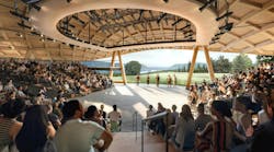 Studio Gang's performing arts center for Hudson Valley Shakespeare breaks ground. Rendering courtesy Studio Gang