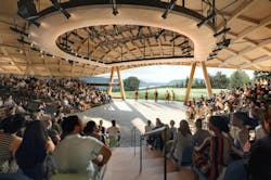 Studio Gang's performing arts center for Hudson Valley Shakespeare breaks ground. Rendering courtesy Studio Gang