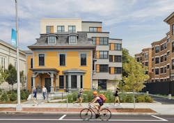 Frost Terrace affordable housing project in Cambridge, Mass. Photo © Robert Benson Photography; Before: Bruner/Cott