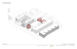 Before And After Site Plans For The Frost Terrace Affordable Housing Project, Cambridge, Mass