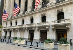 Even for doors at the New York Stock Exchange that were not original to the building, the proposed replacement designs required a public hearing and Community Board review. Photo courtesy Hoffmann Architects + Engineers