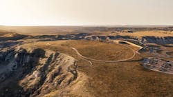 Aerial view of the Theodore Roosevelt Presidential Libarry