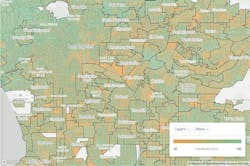 Sample capture of American Forests Tree Equity Score tool. (Photo courtesy of American Forests)