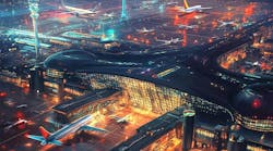 AI rendering of airport