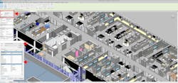 Pictured: LIDAR scanning process at the Hampton Roads Sanitation District (top). HRSD’s model in Autodesk Revit (above). Photo courtesy CDM Smith