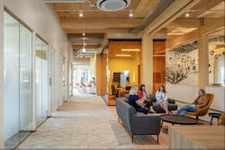 Northglenn, a Denver suburb, opens a net zero, all-electric city hall with a mass timber structure. Photo courtesy City of Northglenn