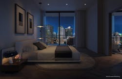Miami's One Twenty Brickell Residences condo tower provides deeded office unit for every buyer. Rendering ARX Creative