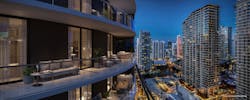 Miami's One Twenty Brickell Residences condo tower provides deeded office unit for every buyer. Rendering ARX Creative