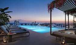 Miami's One Twenty Brickell Residences condo tower provides deeded office unit for every buyer. Rendering ARX Creative