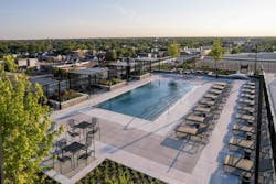 Rooftop Pool At Mixed Use Adaptive Reuse Project In Chicago, Ill