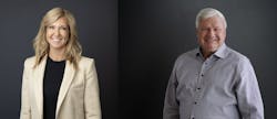 Pictured: Tricia Esser, CEO, KTGY, and Charles Gromatzky, Founder, GDA Architects
