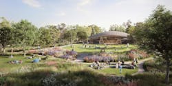 Studio Gang's performing arts center for Hudson Valley Shakespeare breaks ground. Rendering courtesy Studio Gang