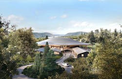 Studio Gang's performing arts center for Hudson Valley Shakespeare breaks ground. Rendering courtesy Studio Gang