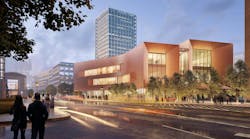 Cooperman Family Arts Education and Community Center. View north on Mulberry Street. © Weiss/Manfredi | Photo courtesy of NJPAC