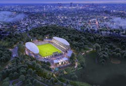 Stadium renovation plans unveiled for Boston’s National Women’s Soccer League Courtesy Stantec