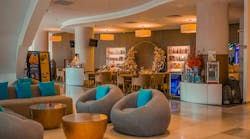 Interior of modern hotel restaraunt