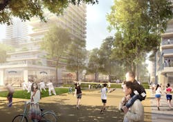 Trees serve several cooling purposes in the plan for Saigon Riverfront