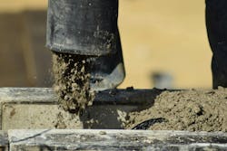 concrete pump concrete pour