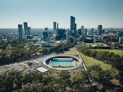 Parramatta Aquatic Centre by Grimshaw and ABA with McGregor Coxall