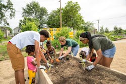 In four key planning stages: education, engagement, empowerment and implementation, our team launched what became a yearlong effort to identify vacant lots for reuse, collect creative ideas from the community and work with local nonprofits to implement a plan of action. The final concept, Produce Park, is a beautiful education area replete with fruit trees